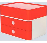 HAN 1100-17 SMART-BOX PLUS ALLISON Boîte à tiroirs avec boîte à ustensiles - empilable, 2 tiroirs, blanc/rouge