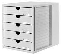 Caisson à tiroirs HAN Systembox 1450-11 gris clair DIN A4, DIN C4 Nombre de tiroirs: 5