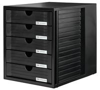 Caisson à tiroirs HAN Systembox 1450-13 noir DIN A4, DIN C4 Nombre de tiroirs: 5
