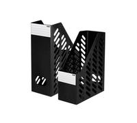 HAN 1603-13, porte-revues KLASSIK XXL, grand, plus grand, XXL. De haute qualité, robuste, stable et élégante, avec étiquette d'indexation, lot de 2 unités, noir