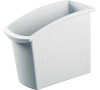 HAN 1840-11, corbeille à papier MONDO, élégante, ergonomique, rectangulaire et svelte, 18 litres, gris clair