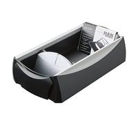 Han 2000-13, Boîte À Carte De Visite Vip, Boîte Pro Pour 500 Cartes De Visite, Finition Soignée, Étui Go-Vip Inclus, Onglet Et Séparateur Variable, Noir - Gris Clair