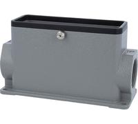 "Han 24B boîtier de socle haut, 2xM32 sortie de câble latérale, pour 1 étrier central vissage M32 zone de serrage 11,0mm - 21,0mm"