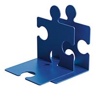 HAN 9212-14, serre-livres/CD PUZZLE, élégant, innovant et très stable. Emboîtable. Lot de 2 unités, bleu