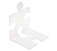HAN Serre-livres PUZZLE emboîtable, translucide, très stable - Lot de 2