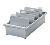 Han 965-0-11 Bac À Fiches Capacité : Env. 800 Fiches A5 Paysage Polystyrène Gris Clair 228 X 96 X 235 Mm (Import Allemagne)