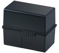HAN 976-K-13 Boîte à fiches noir nombre maximum de cartes: 400 cartes A6 horizontal couvercle utilisable comme bac supplémentaire