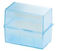 HAN 977-64 Organiseur de bureau pour 300 fiches Bleu Translucide