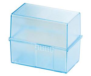 HAN 977-64 Organiseur de bureau pour 300 fiches Bleu Translucide