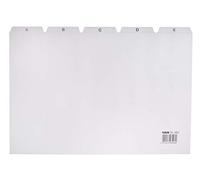 Index alphabétique A-Z, PP, A4 paysage, 25 onglets, gris