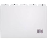 HAN 985 Fiches pour répertoire DIN A5 horizontal A-Z polypropylène gris 25 onglets 985