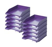 HAN Bac à courrier KLASSIK - 10 Pcs, bac moderne et empilable au design frais jusqu'au format DIN A4/C4, violet, 1027-X-57