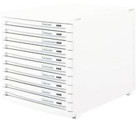 HAN CONTUR 1510-12 Caisson à tiroirs blanc DIN A4, DIN B4, DIN C4 Nombre de tiroirs: 10