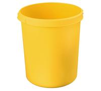 HAN Corbeille à papier classique - Lot de 6, volume 30 litres, design attrayant, chic et stable, jaune