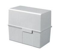 HAN Fiches Box DIN A5, FR 450 Cartes avec charnière en acier, gris clair