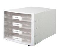 HAN HA-1011-X-63 Armoire à tiroirs à impulsion avec 4 tiroirs ouverts, transparent Transparent G