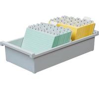 Bac à fiches pour 1.300 cartes, A4 paysage, gris clair