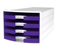 Module de rangement IMPULS 2.0, 4 tiroirs ouverts, blanc