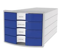HAN Module de classement IMPULS 2.0 4 tiroirs ouverts Polystyrène gris/bleu