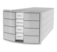 HAN Module de classement à tiroirs 1012-11 gris clair DIN A4, DIN C4 ATT.INT.NUMBER-DRAWERS: 4