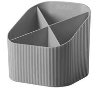 Multipot à crayons Re-X-LOOP, plastique éco, gris foncé