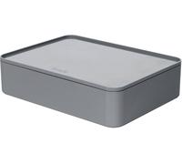 HAN Boîte de rangement SMART-ORGANIZER ALLISON 1110-19 avec plateau intérieur et couvercle, gris