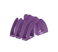 HAN Porte-revues Re-LOOP - 6 porte-revues, dites oui au 100% recyclé, moderne, design jeune, pour documents formats A4/C4, violet, 16218-957 76 x 239 x 256 mm