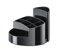 HAN Pot à crayons RONDO – Élégant, 9 compartiments, stable et ultra brillant – Noir 17460-13