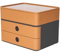 HAN SMART-BOX PLUS ALLISON - boîte de rangement design compacte avec 2 tiroirs et un organiseur avec couvercle, caramel, 1100-83