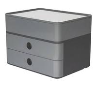 HAN SMART-BOX PLUS ALLISON - boîte de rangement design compacte avec 2 tiroirs et un organiseur avec couvercle, gris, 1100-19