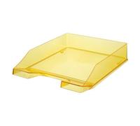 Han Standard C4 Taille Empilable Corbeille À Courrier - Transparent Jaune