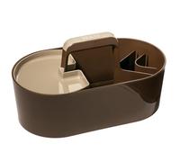 HAN Toolbox LOFT 1200-42 Panier en plastique avec poignée, 4 compartiments, panier de nettoyage, panier de bricolage, rangement pour ustensiles, marron