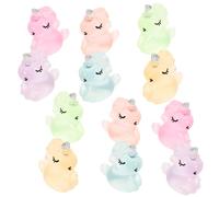 HANABASS 12pcs Figurines Lumineuses en Résine de Licorne Mignonnes, Décoration Pratique pour Voiture Design Simple et Style Kawaii pour Accessoires Décoratifs Couleur Couleur Aléatoire