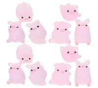 HANABASS 18 Pcs Ornement Artisanal Cochon Miniature en Résine Rose pour DIY | Décoration Photo Cadre, Détails Délicats, Design Mignon et Couleur Vive