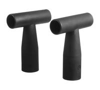 HANABASS 2 Pièces Poignée en T en Plastique Noire Manche de Pelle et Poignée de Pelle pour Shovel et Fork Tool Légère Facile à Installer Grandes