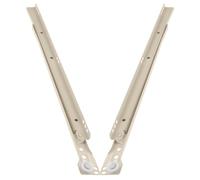 HANABASS 2 Pièces Rails de Tiroir Coulissants 40cm, Acier Laminé à | Mouvement Fluide à Billes, Extension Complète en Deux Sections, Blanc, pour Commode et Plateau
