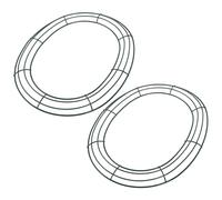 HANABASS 2 Pièces Support de Couronne Œuf de Pâques en Fer Vert pour | Cadre Métallique Solide, Surface Lisse, Forme Œuf, pour Décor Saisonnier et Réalisations Botaniques