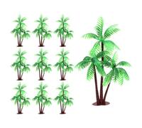 HANABASS 25 Pièces Cocotier Artificiel en Pot, Palmier Plastique | Ornement de Palmier, Plastique, pour Gâteau et Fête, Décor Miniature, Style Tropical