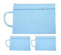 HANABASS 3 Pièces Pochette à Dossiers A4 Double Couche Grosse Capacité | Oxford Résistant, Fermeture Éclair Métallique, pour Cosmétiques et Stylos, Rangement Soigné au Bureau