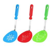 HANABASS 3 Pièces Spatule Cuisine Délicate à Wok en Nylon et Acier | Design Ergonomique, Bords Lisses et Arrondis, Résistante à L’usure, Trou Suspendre, pour Maison