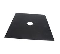 HANABASS 4 pièces Protège Plaque Cuisson Gaz Feuilles Résistantes pour Four et Table Cuisson Doublure Réutilisable Noire avec Découpé Protection Durable pour Cuisine