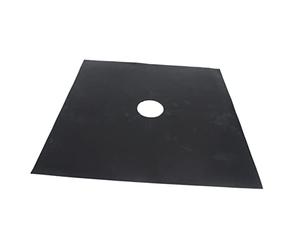 HANABASS 4 pièces Protège Plaque Cuisson Gaz Feuilles Résistantes pour Four et Table Cuisson Doublure Réutilisable Noire avec Découpé Protection Durable pour Cuisine