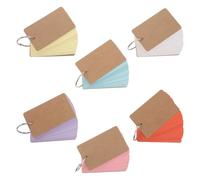 HANABASS 6 Pièces Cartes Mémo Cartes de Vocabulaire en Papier, Papier Épais sans Bavure, Portables, pour Activités en t Étude, pour Étudiants