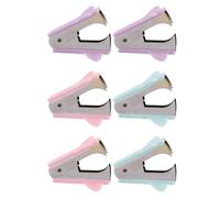 HANABASS 6pcs Arrache-agrafes de Bureau Portable en Pp et Alliage D'aluminium, Facile à Transporter et Ranger, Maison et Établissement Scolaire