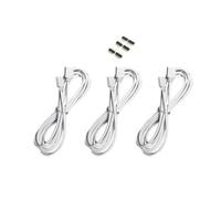 HANABASS 9 Pièces Câble D'extension pour Bande Led, Rallonge pour Bande Lumineuse Rgb, 2m, 4p, Cuivre et Pvc, Connexion sans Soudure, Blanc, pour Ruban LED et Contrôleur Couleur Aléatoire