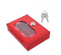 HANABASS Boîte à Clés Murale Coffret à Clés de Secours en Métal et Verre Rouge Fixation Murale Sécurité Bâtiment Portail et Maison Plusieurs Styles