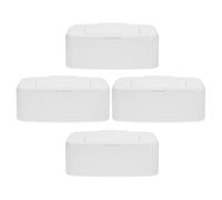 HANABASS Boîte à Lingettes Humides avec Couvercle Hermétique, Lot de 4, Distributeur Rechargeable Compact pour Bureau et Salle de Bain, Organisateur Portable et Pratique pour Lingettes