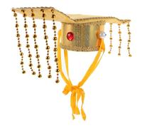 HANABASS Chapeau Empereur Chinois Style Oriental en Papier Cartonné et Coton, Accessoire Décoratif Doré pour Fête et Célébration, Confortable et Stable pour Cosplay