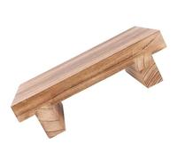 HANABASS Escabeau en Bois, Marche-Pied Bois, Tabouret Bois Massif, Structure Stable, Gain de Place, pour Chambre, Salle de Bain et Usage Intérieur