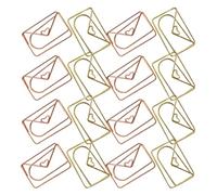 HANABASS Lot de 20 Trombones Amusants en Métal Forme Enveloppe, Pinces Marque-pages Faciles à Utiliser pour Bureau, École et Maison